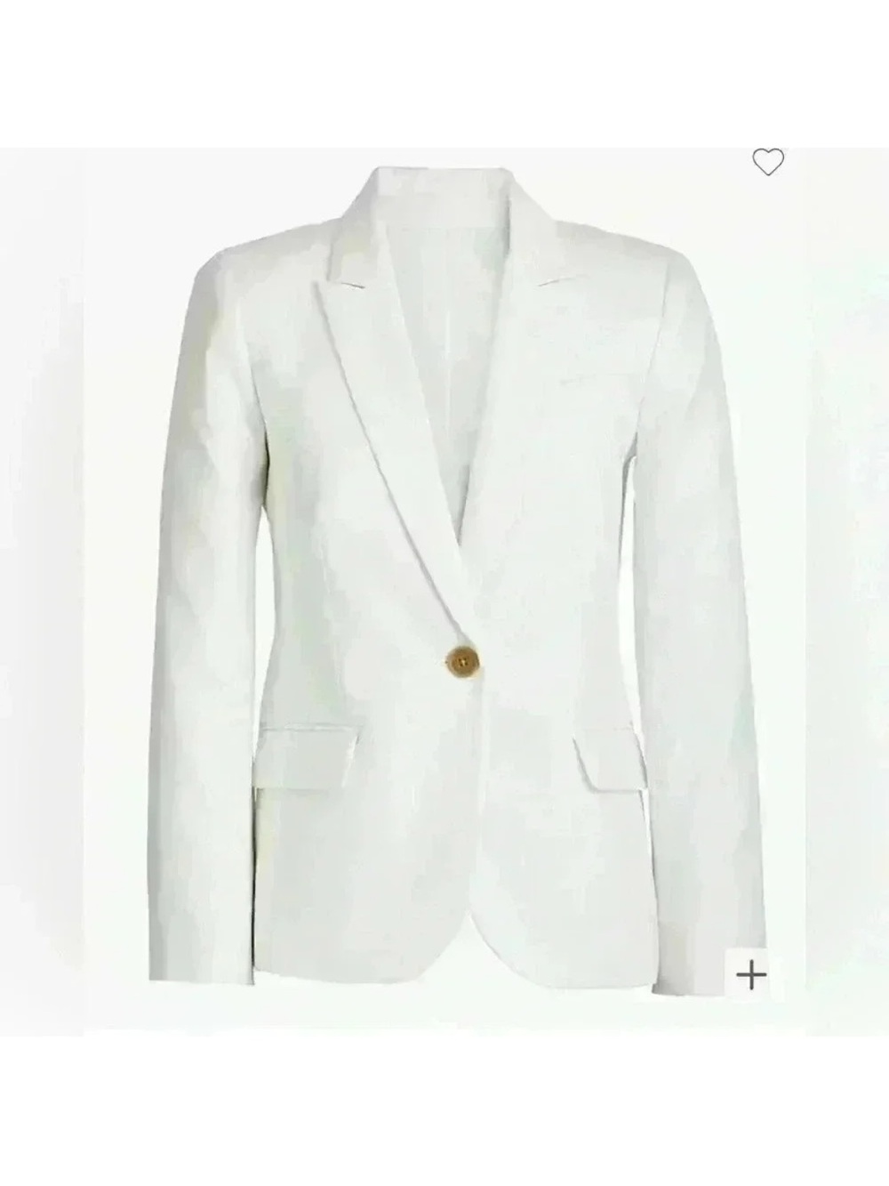 J by J.Crew | Cotton One-Button Blazer | White | Size 8